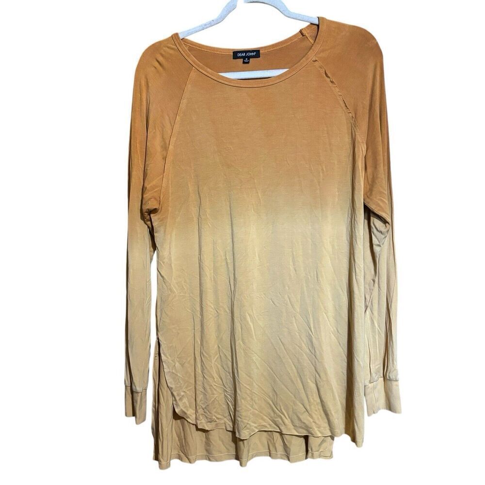Dear John Anthropologie Tunic Top Womens Medium Multicolor Ombre Stretch Blouse